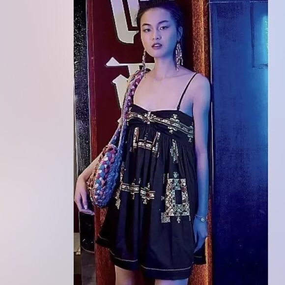 Free People Kaleidoscope Mini Dress Embroidered Size S - Picture 7 of 7